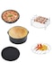 SKEIDO 7inch Home Air Fryer Accessories 5 Piece Accessories Baking Basket Pizza Plate Grill Rack Pot Mat