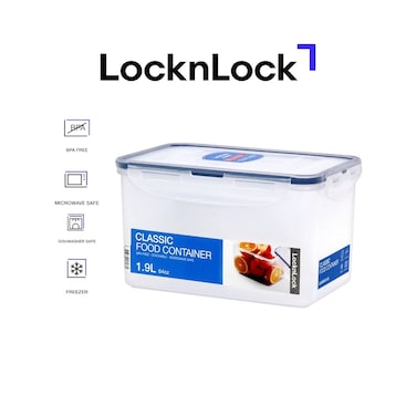LocknLock 1.9L Rectangular  Airtight Food Storage  - BPA-Free, Microwave, Freezer, and Dishwasher Safe