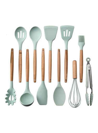 Cooking Utensils Set Blue/Beige