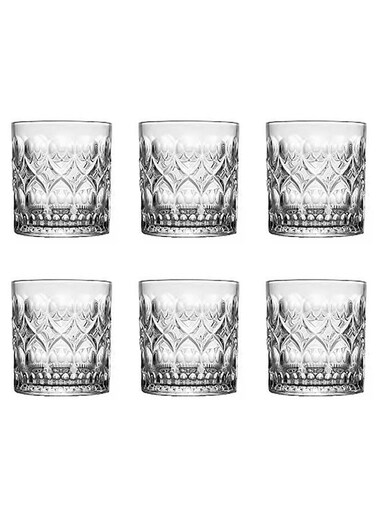 Set, Set Of Six, Cullen Carved Vintage Crystal Glass, Can Be Used For Drinking Water, Coffee, Tea, Juice, Milk, 280ML