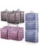Lomeshow Large Moving Bags, Large Storage Bag with Zips, Sturdy &amp; Durable Clothes Storage Bags, Clothes Storage Bags for Clothes, Pillows, Bedding, Blankets (10 Pack)