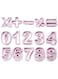IBILI Cookie Cutter Set Numbers 15 Pieces of Plastic, Pink, 13 x 11 x 11 cm