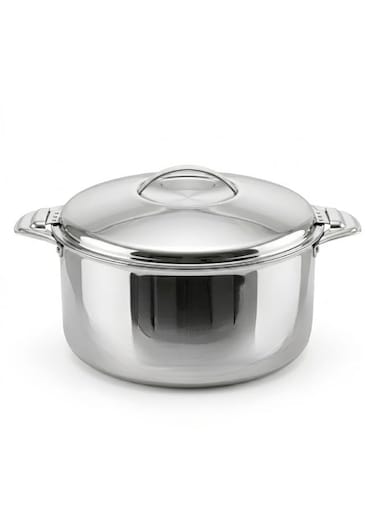 Signature Hotpot   Premium Insulated Casserole for Hot &amp; Cold Food   Stainless Steel Inner   Long Heat Retention   Elegant Serving Hot Pot Steel Finish- 1500ML