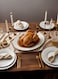 Timmy Embossed White Dinner Set - 16 Pieces Elegant Tableware