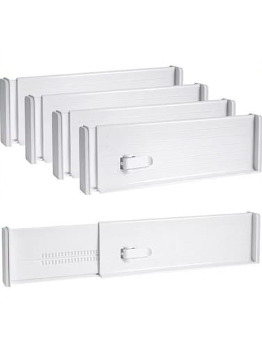 Drawer Dividers Organizer,4 Pack Kitchen Drawer Divider,Adjustable Drawer Dividers For Clothes,Drawer Separators,Expandable Drawer Organizer from 10.6-18 For Dresser Organizer,Kitchen,Bathroom