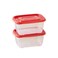 LocknLock EzLock 800ml Rectangular Food Storage Containers &ndash; Set of 2, Stackable &amp; Microwave-Safe