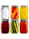 GLING Wide-Mouth Glass Mason Jars with Metal Airtight Lids [32 oz. - 1 quart Large - 6 Sets] for Canning, Preserving, &amp; Meal Prep