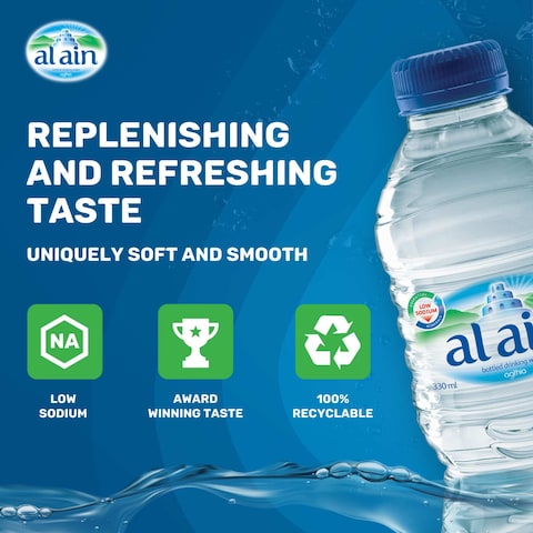 Al Ain Low Sodium Bottled Drinking Water 330ml Pack of 24