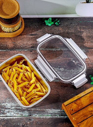 Royalford 600ml Stainless Steel Lunch Box Beige/Silver