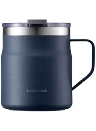 LocknLock Metro Mug 355ml Navy &ndash; Double-Wall Insulated Stainless Steel Mug with Spill-Resistant Lid