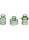 Vixdonos Taper Glass Candlestick Holders Tealight Candle Holders for Table Centerpieces, Wedding Decor and Dinner Party (3 Pcs, Green)