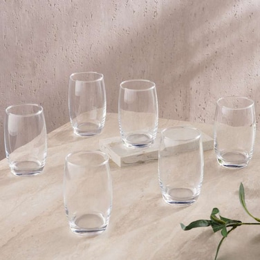 Home Essentials 6-Piece Highball Glass Set 390ml -Clear