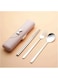 3pcs Stainless Steel Cutlery Set with Bowknot Design - Includes Spoon, Fork, Chopsticks &amp; Portable Case - Perfect for Travel &amp; Outdoor Dining