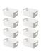 LIKQXONE medium Storage Bin, Durable Storage Basket Cabinet Organizer, Pack of 8