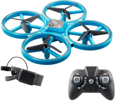 Silverlit Radio Control Flashing Drone, Black/Blue
