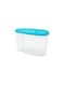 Tp501 Food Dispenser &ndash; 1.5L White &amp; Blue Container for Flour, Sugar, Rice, Grains &amp; Cereals