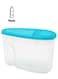 Tp501 Food Dispenser &ndash; 1.5L White &amp; Blue Container for Flour, Sugar, Rice, Grains &amp; Cereals