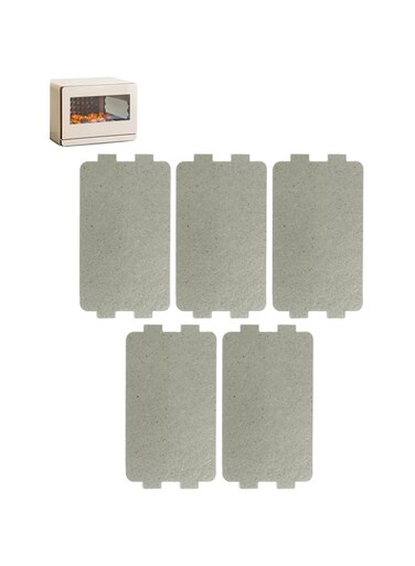 Excefore Waveguide Cover, 5Pcs Universal Microwave Oven Mica Plate Sheet, 117mm X 64mm, Replacement Accessory for Home Kitchen Office