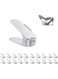 20-Pieces Adjustable Shoe Organizer Double Layer Shoe Rack Stackable Shoe Slot for Closet (White)