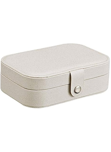Jewellery Box Organiser, Small Travel PU Leather Jewelry Storage Case for Rings Earrings Necklace Bracelets, Double Layer Portable Travel Jewelry box Gift for Women,Girls