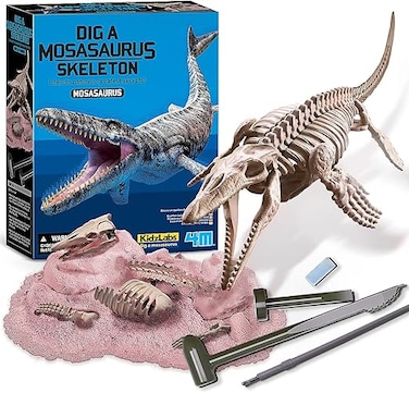 4M KidzLabs, Dig a Mosasaurus Skeleton, Resurrect a Skeleton of a Dinosaur, Dig And Discover the Bones of the Skeleton, For Kids Ages 8+