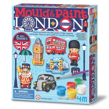 4M Mould &amp; Paint London Craft Kit (6 Magnets &amp; Badges)