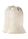 Handy Laundry Cotton Bag - The Extra Heavy Duty Washable Bag with Drawstring Makes a Great Cloth Storage Sack for Sleeping Bag, Linen Basket Liner, Hamper Liner and Travel. (2-Pack)
