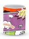 Premium Comic Strip Designer Mug Purple/Green/Orange