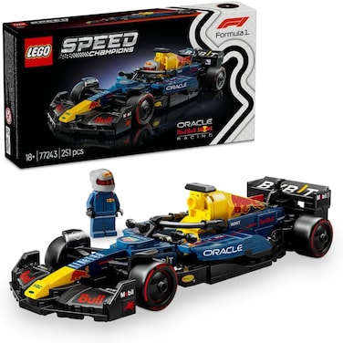 LEGO Speed Champions Oracle Red Bull Racing RB20 F1 Race Car Model with a Collectible Formula 1 Driver Minifigure - Display Set for Adult Motorsport &amp; Racing Fans 77243