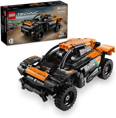 LEGO Technic NEOM McLaren Extreme E Race Car Toy For Kids, Boys &amp; Girls Aged 7+ Years Old who Love Model Cars, Off-Road Pull-Back Racing Vehicle Set, Birthday Gift Idea 42166