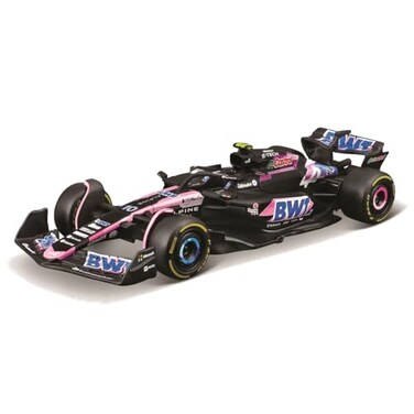 Bburago - Formula 1 Alpine A524 (2024): 1:43 Scale Model Car By Driver #10 Pierre Gasly, Window Box, 12.5 Cm, Black Pink (18-38219G),Officially Licensed Product