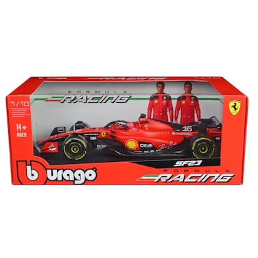 سيارة بوراجو فورمولا 1 ريسينج 2023 فيراري SF-23 #16 تشارلز لوكليرك المعدنية (1:18، أحمر)