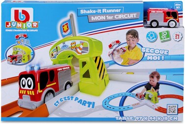 سيارة شرطة أو شاحنة إطفاء من نوع Bbjunior مع قطعة واحدة