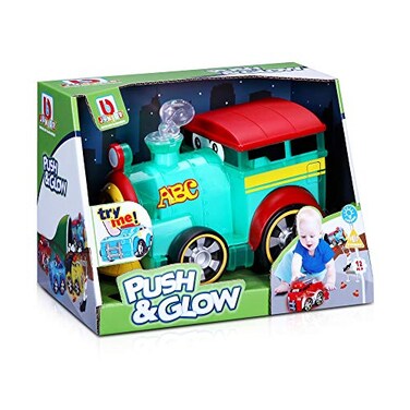 قطار لعبة مضيء للأطفال من بوراجو B16-89005 Bb Junior Push & Glow، بألوان متعددة