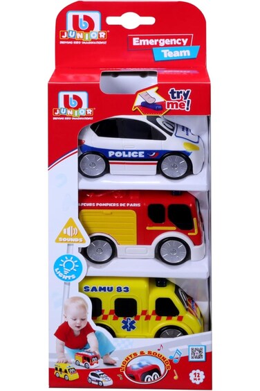 BBJunior Emergency Force Police Car, Fire Truck, Ambulance 16-89113