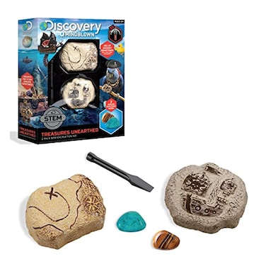 Discovery Mindblown Stem Toy Excavation Kit Mini Treasure 2Pcs With Chisel, DIY Science Experiment Kit, Learning And Exploration