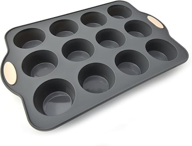 ORCHID ILB 12PCS SILICONE MUFFIN CAKE PAN GREY