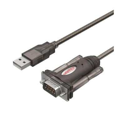 UNITEK Y-108 USB 2.0 to RS232 Serial Adapter Cable (1.5M, DB9 Male, 3Mbps, Transparent Dark Brown)