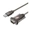 UNITEK Y-108 USB 2.0 to RS232 Serial Adapter Cable (1.5M, DB9 Male, 3Mbps, Transparent Dark Brown)