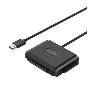 UNITEK SmartLink Trinity USB 3.0 to SATA II & IDE Adapter for 2.5"/3.5" HDD and SSD, High-Speed UASP Transfer, Universal Compatibility, Plug-and-Play Design