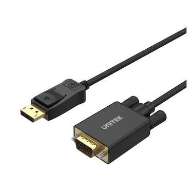 UNITEK DisplayPort to VGA Cable – High-Performance Adapter Cable for PCs, Laptops, and Monitors – Full HD 1080P Support, Gold-Plated Connectors, Plug-and-Play, Compatible with Windows and Mac Systems
