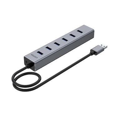 UNITEK 7-Port USB 3.0 Hub with Independent Power Supply – Ultra-Fast Data Transfer, Multi-Device Compatibility, and Advanced Safety Features for Seamless Connectivity