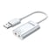 Unitek USB 2.0 External Sound Card Audio Adapter, Plug and Play Stereo Sound Converter for Headphones and Microphone, Compatible with Windows, macOS, and Linux, Compact Design – Silver