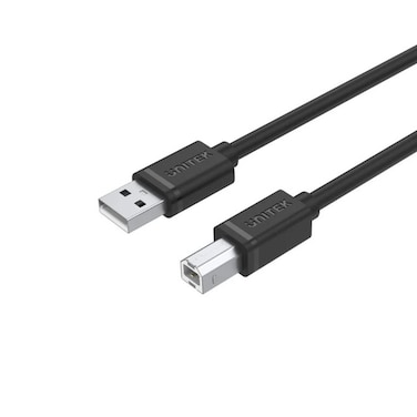 Unitek USB 2.0 to USB-B Cable &ndash; 1 Meter High-Speed Data Cable for Printer, Scanner, and External Hard Drive &ndash; Supports 480Mbps Transfer Rate &ndash; Durable and Reliable Connection &ndash; Black