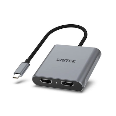 UNITEK USB-C to Dual HDMI 4K Adapter &ndash; Ultra HD 4K Display Output for Laptops, Tablets, and Smartphones with USB-C Ports, Supports Simultaneous Dual Monitor Setup and High-Speed Transmission