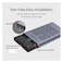 UNITEK SolidForce Dual Bay PCIe/NVMe M.2 SSD Enclosure with Ultra-Fast 20Gbps USB-C Interface and Convenient Offline Disk Cloning Capability