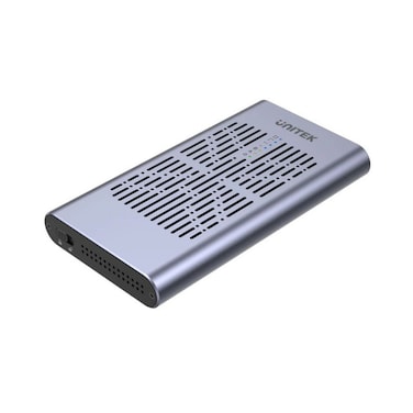 UNITEK SolidForce Dual Bay PCIe/NVMe M.2 SSD Enclosure with Ultra-Fast 20Gbps USB-C Interface and Convenient Offline Disk Cloning Capability