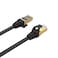 Unitek Cat 7 SSTP RJ45 Flat Ethernet Cable, 2 Meter, Black – High-Speed 10Gbps LAN Network Cable with 600MHz Bandwidth, Double Shielded Flat Design, Gold-Plated Connectors for Router, Modem, PC