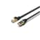 Unitek Cat 7 SSTP RJ45 Flat Ethernet Cable, 2 Meter, Black – High-Speed 10Gbps LAN Network Cable with 600MHz Bandwidth, Double Shielded Flat Design, Gold-Plated Connectors for Router, Modem, PC