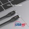 Unitek USB-4 Cable (USB-IF Certified) &ndash; 100W Power Delivery Fast Charging, 40Gbps Data Transfer, 8K@60Hz Video Output &ndash; High-Speed USB-C to USB-C Cable for Laptops, Tablets and Monitors &ndash; Black